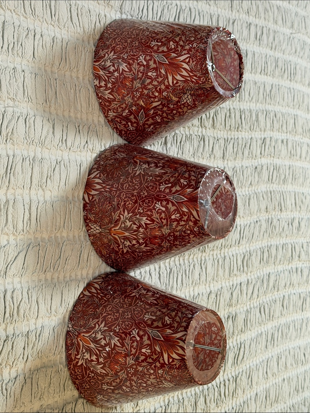 William Morris Snakehead pattern Candelabra lamp shades- Set of 3